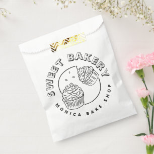 Vintage Sweet Bakery Logo Favor Bag
