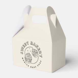 Vintage Sweet Bakery Logo Favor Boxes