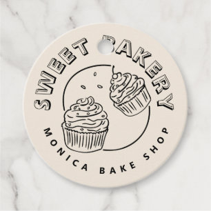 Vintage Sweet Bakery Logo Favor Tags