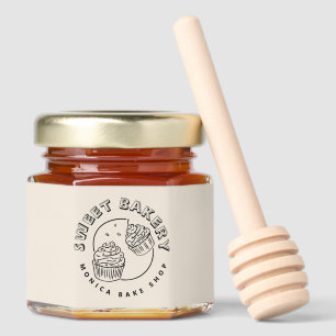 Vintage Sweet Bakery Logo Honey Jar Favors