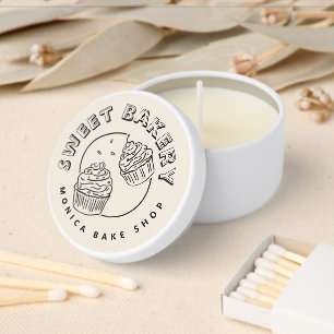 Vintage Sweet Bakery Logo Mini Candle Favors