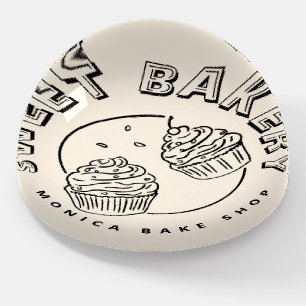 Vintage Sweet Bakery Logo Paperweight