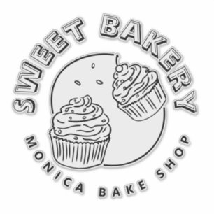 Vintage Sweet Bakery Logo Sticker