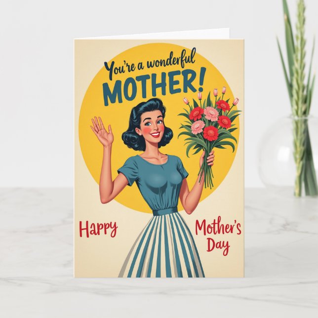 Vintage Sweet Mothers Day Card (Front)