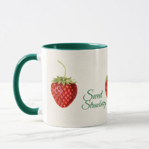 Vintage Sweet Strawberry Personalized Mug