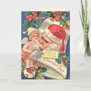 Vintage Sweetheart Christmas Card