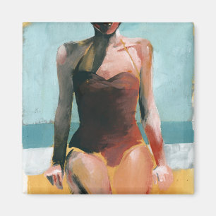 Vintage Swim - Red Swimsuit Magnet