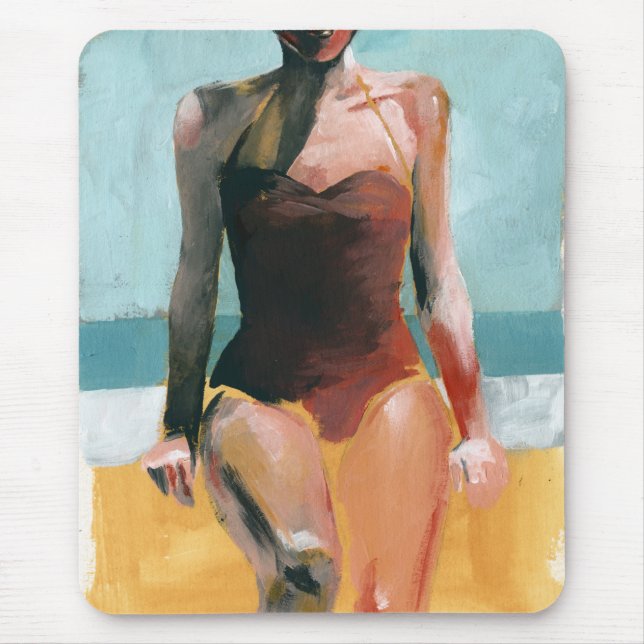 Vintage Swim - Red Swimsuit Mouse Pad (Front)