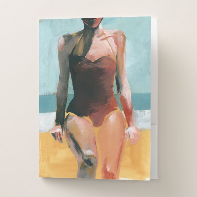 Vintage Swim - Red Swimsuit Pocket Folder (Front)