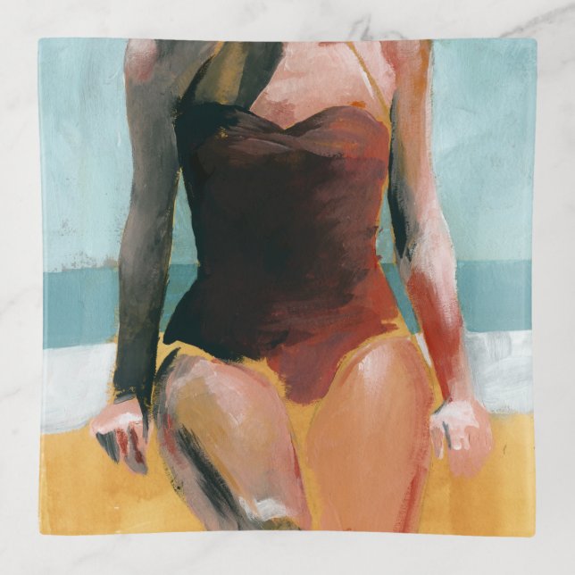 Vintage Swim - Red Swimsuit Trinket Tray (Front)