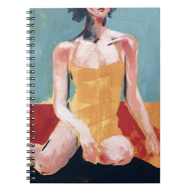 Vintage Swim - Yellow Swimsuit Notebook (Front)