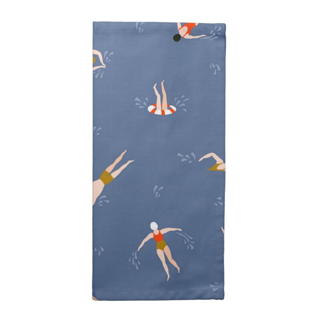 Vintage Swimmers Pattern Cloth Napkin (Half Fold)