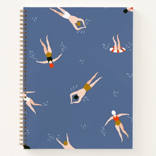 Vintage Swimmers Pattern Notebook