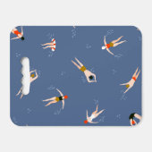 Vintage Swimmers Pattern Seat Cushion (Front Horizontal)