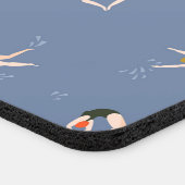 Vintage Swimmers Pattern Seat Cushion (Corner Detail)