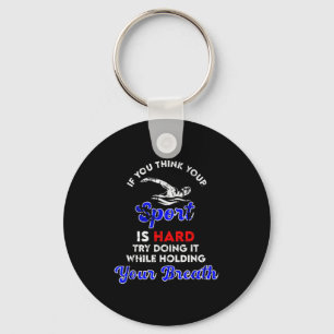 Vintage Swimming Quote - Swimmer Goggles Graphic S Keychain