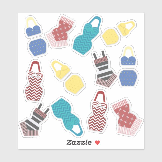 Vintage Swimsuits Sticker (Sheet)