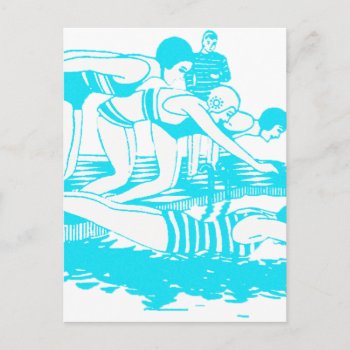 Vintage Swimwear Postcard by OblivionHead at Zazzle