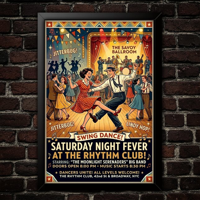 Vintage Swing Dance Poster (Creator Uploaded)