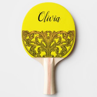 Vintage Swirl Ombre Gold Personalized