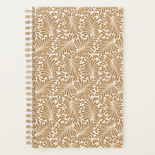 Vintage Swirling Leaf Patterns on White Back Planner