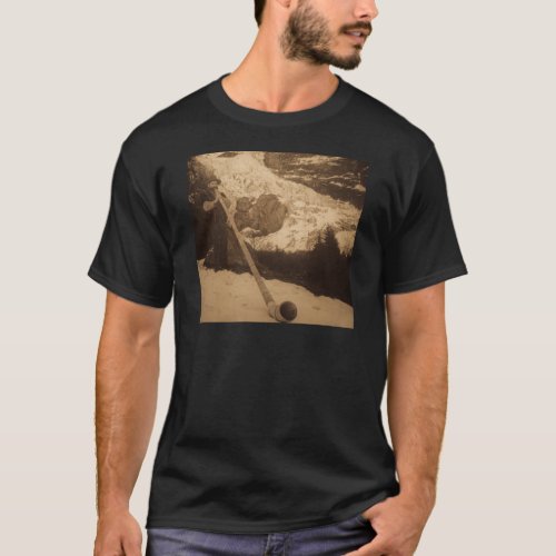 Vintage Swiss Alphorn Blower T_Shirt