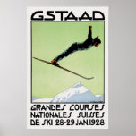 Vintage Swiss Art Deco Snow Ski Sport Competition Poster<br><div class="desc">Vintage Swiss Art Deco Snow Ski Sport Competition Poster Anime Cartoon Comic Fiction Manga</div>