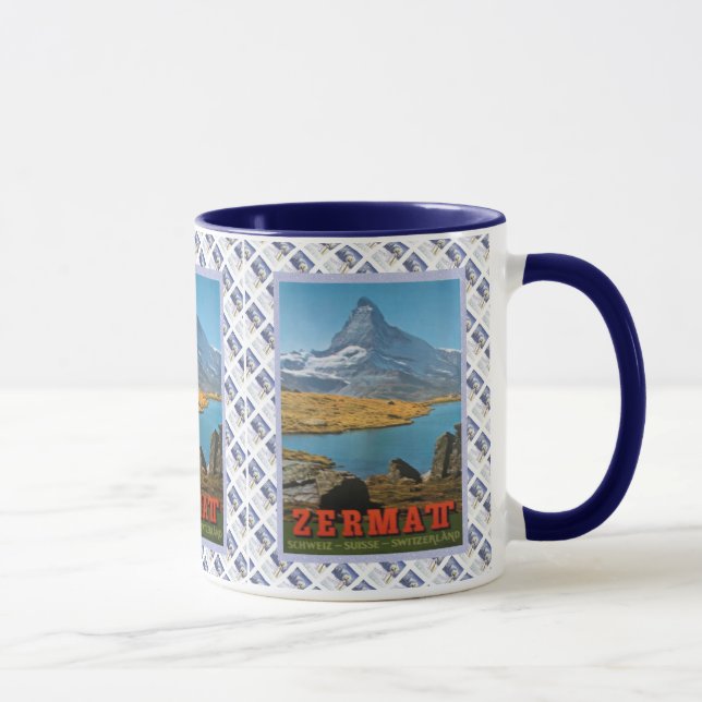Vintage Swiss design,Zermatt, Matterhorn Mug (Right)