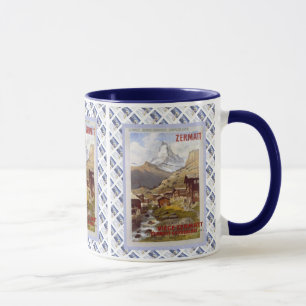Vintage Swiss design, Zermatt Matterhorn Mug