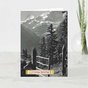 Vintage Swiss Jungfrau, Christmas blessings Holiday Card