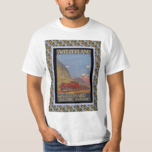 Vintage Swiss Railway St Gotthard electric T-Shirt