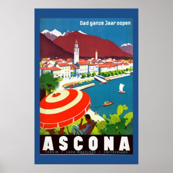 Vintage Swiss Travel Poster by PrimeVintage at Zazzle