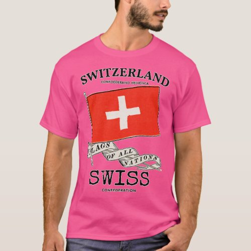 Vintage Switzerland Country Flag T_Shirt