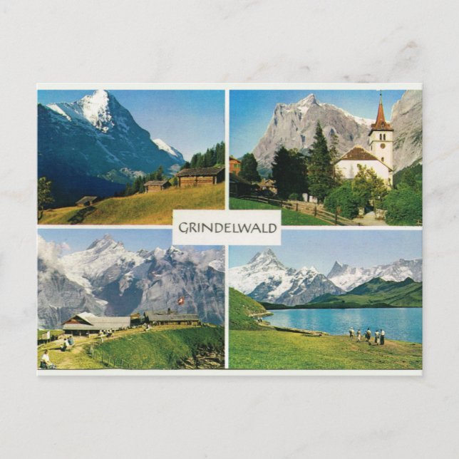 Vintage Switzerland Grindelwald Postcard (Front)