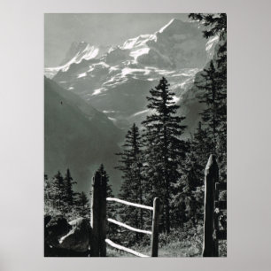 Vintage Switzerland, Jungfrau range Poster