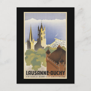 Vintage Switzerland Lausanne-Ouchy Postcard