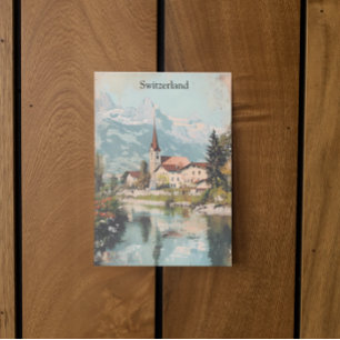 Vintage Switzerland Swiss Alps Scenery Postcard