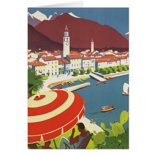 Vintage Switzerland Travel Advert Art