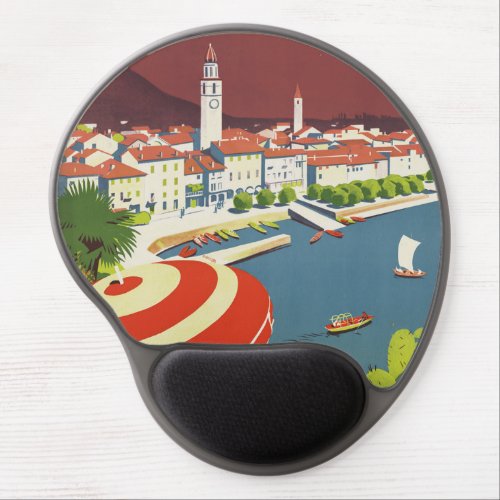 Vintage Switzerland Travel Advert Art Gel Mouse Pad