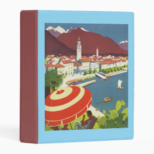 Vintage Switzerland Travel Advert Art Mini Binder