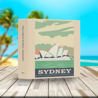 Vintage Sydney Australia Travel Poster Scrapbook