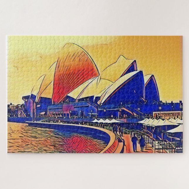 Vintage Sydney Opera House, Australia Jigsaw Puzzle (Horizontal)