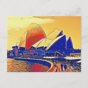Vintage Sydney Opera House, Australia Postcard