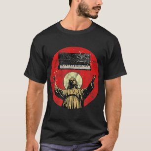 Vintage Synthesizer Jesus Analog Synth Nerd Analog T-Shirt