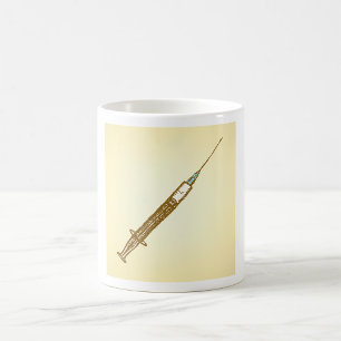 Vintage Syringe Medical Healthcare Sketch Coffee Mug