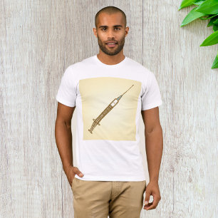 Vintage Syringe Medical Healthcare Sketch T-Shirt