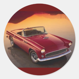 Vintage T -bird Classic Round Sticker