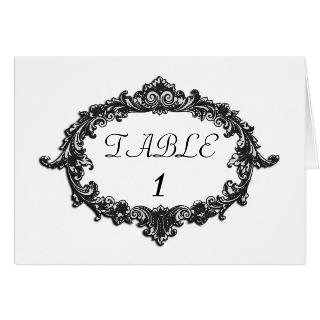 VINTAGE TABLE NUMBER CARD (Front Horizontal)