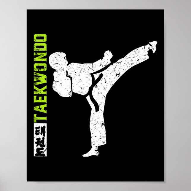Vintage Taekwondo The Kick  Poster (Front)