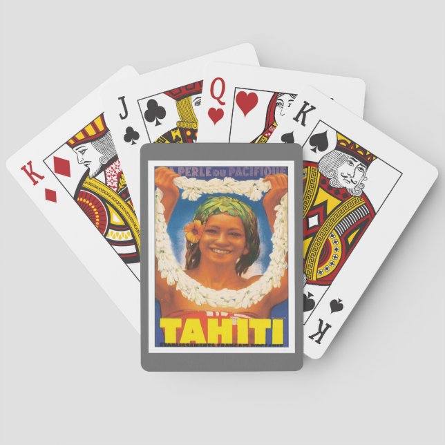 Vintage Tahiti Poker Cards (Back)